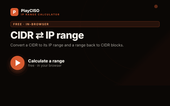 IP Range Calculator — animated demo