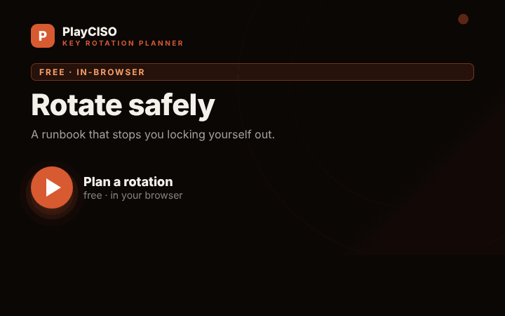 Key Rotation Planner — animated demo