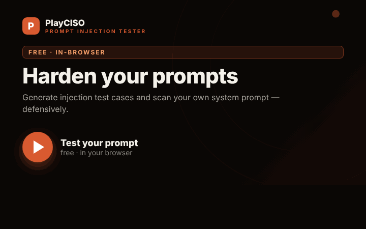 Prompt Injection Tester — animated demo