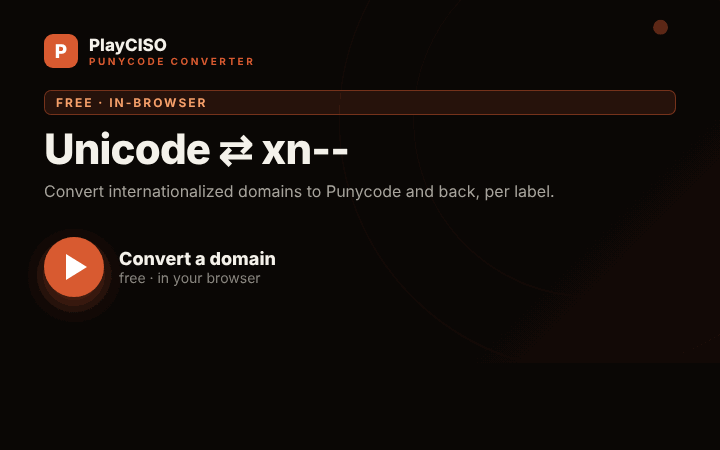 Punycode Converter — animated demo