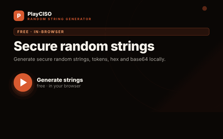 Random String Generator — animated demo