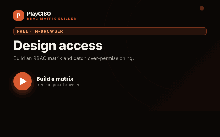 RBAC Matrix Builder — animated demo