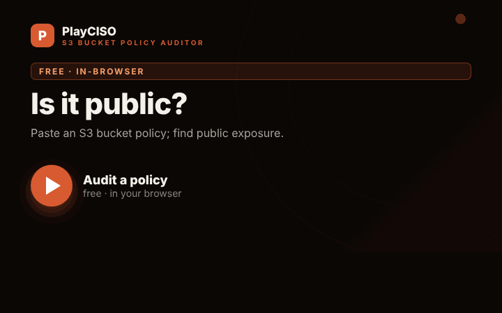 S3 Bucket Policy Auditor — animated demo