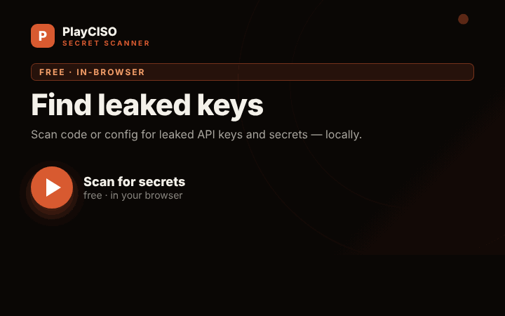 Secret Scanner — animated demo