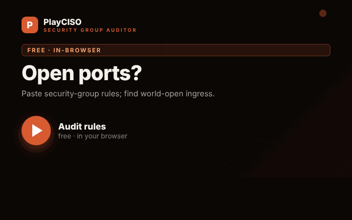 Security Group Auditor — animated demo