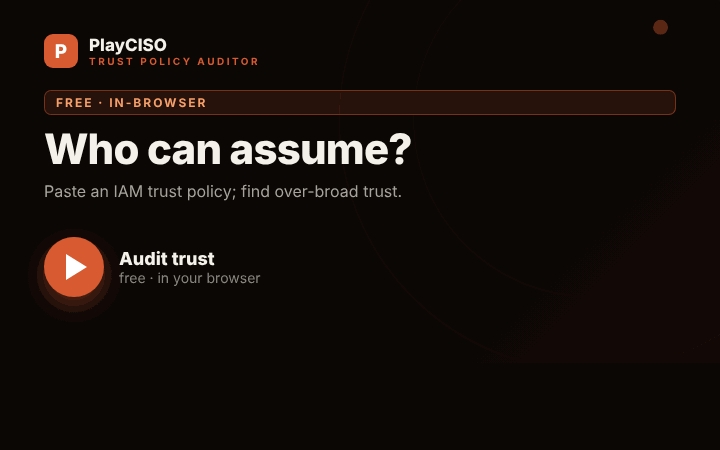 Trust Policy Auditor — animated demo