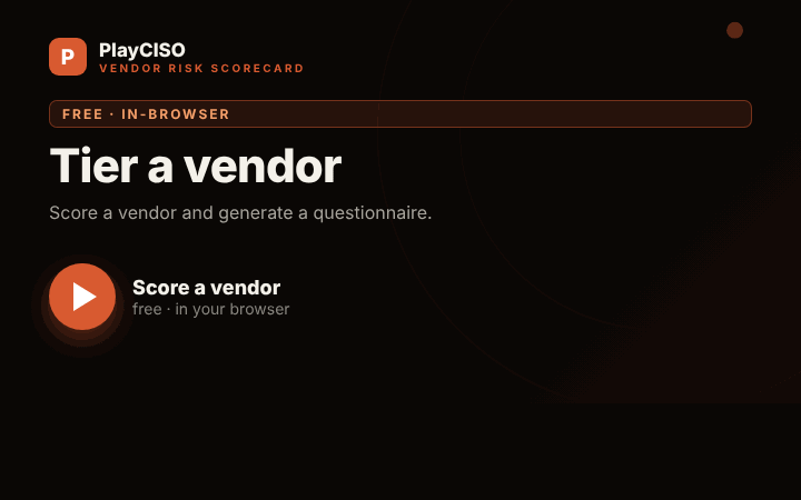 Vendor Risk Scorecard — animated demo