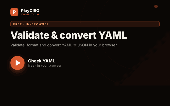 YAML Validator & Converter — animated demo